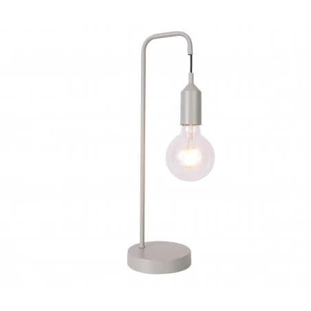 Lampki-biurkowe - szara lampka biurkowa na żarówkę e27 40w laren ledea 50501196 candellux 