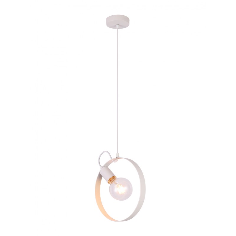 Lampy-sufitowe - biała lampa wisząca z odkrytym źródłem światła 1x40w e27 nexo 50101198 candellux firmy LEDEA 