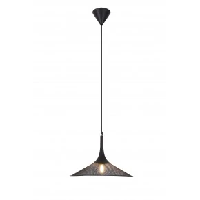 Lampy-sufitowe - elegancka lampa wisząca w klasycznej czerni m 1x40w e27 110x36x36 kiruna 50101204 ledea 