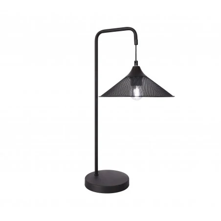 Lampki-nocne - lampa stołowa czarna metalowa loft 1x40w e27 55x25x30 kiruna 50501206 ledea 