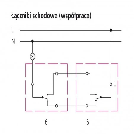 Wylaczniki-schodowe - brązowy włącznik schodowy ip20 natynkowe łn-3b/24 bis ospel 