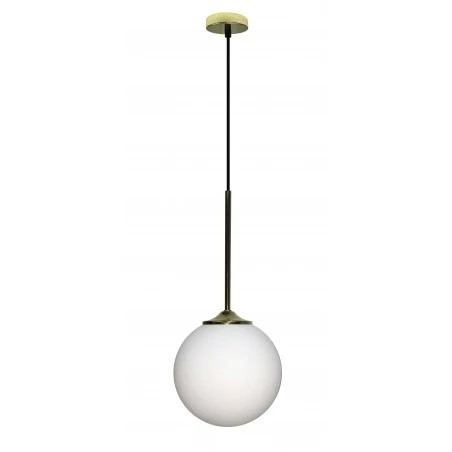 Lampy-sufitowe - lampa wisząca złoto-biała kula 18cm e27 40w glasgow 50101280 ledea 