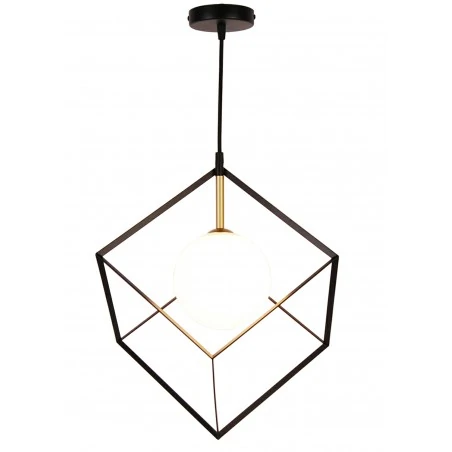 Lampy-sufitowe - lampa wisząca kostka czarna na żarówkę loft g9 weert ledea 50101046 candellux 