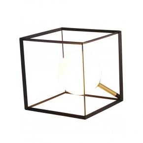 Lampki-nocne - lampka stołowa geometryczna czarna 1xg9 weert ledea 50501048 candellux 