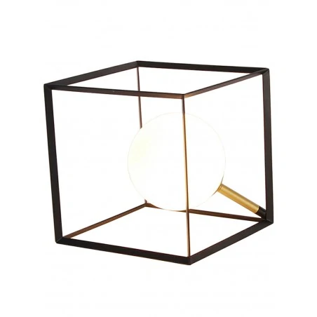 Lampki-nocne - lampka stołowa geometryczna czarna 1xg9 weert ledea 50501048 candellux 