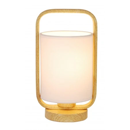 Lampki-nocne - lampka stołowa na żarówkę e27 jasne drewno isumi ledea 50501044 candellux 