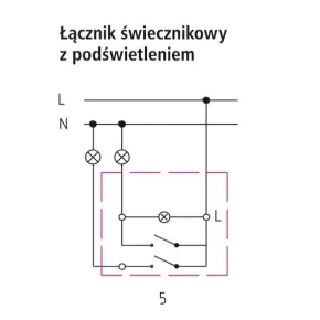 Wylaczniki-podwojne - biały włącznik podwójny z podświetleniem natynkowy ospel bis łn-2bs/00 