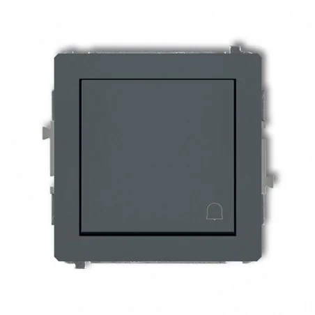 Wlaczniki-i-przyciski-dzwonkowe - grafitowy matowy przycisk dzwonkowy 28dwp-4 deco karlik 