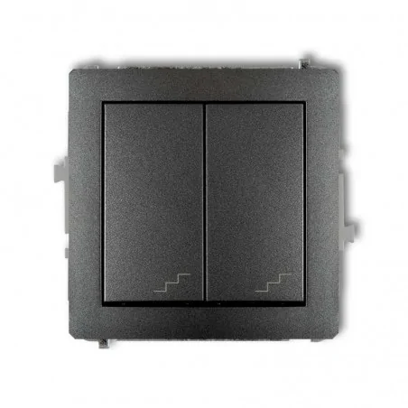 Wylaczniki-schodowe - podwójny włącznik schodowy grafitowy 11dwp-33 deco karlik 