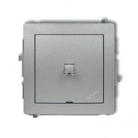 Wylaczniki-amerykanskie - srebrny metaliczny amerykański włącznik schodowy 7dwpus-3 deco karlik 