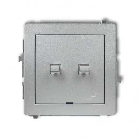 Wylaczniki-amerykanskie - włącznik jednobiegunowy ze schodowym (wspólne zasilanie) srebrny metalik 7dwpus-10.1 deco karlik 