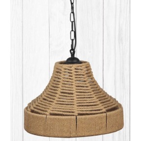 Lampy-sufitowe - lampa sufitowa beżowy sznur na żarówkę e27 augusta rope 314543 polux 