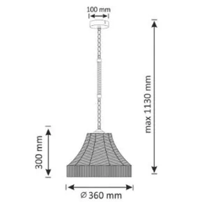 Lampy-sufitowe - lampa sufitowa beżowy sznur na żarówkę e27 augusta rope 314543 polux 