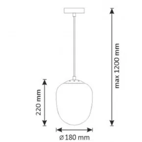 Lampy-sufitowe - lampa sufitowa wisząca z transparentnym kloszem e27 il mio lora white 314291 polux 