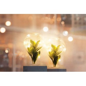 Lampki-biurkowe - lampka dekoracyjna na baterie ze sztuczną rośliną liv 2 polux 