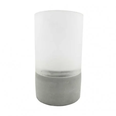 Ozdobne-oswietlenie-do-ogrodu - szara lampka dekoracyjna na taras z timerem 3xaaa 1700k luky led 315205 polux 