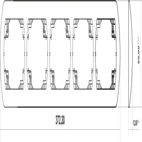 Ramki-pieciokrotne - ramka pięciokrotna pozioma biała rh-5 trend karlik 