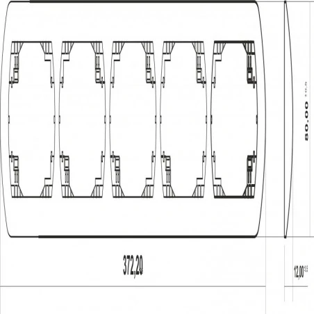 Ramki-pieciokrotne - ramka pięciokrotna pozioma biała rh-5 trend karlik 