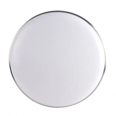 Plafony - plafon led biały z satynową obwódką 12w 4000k metis 22 polux 