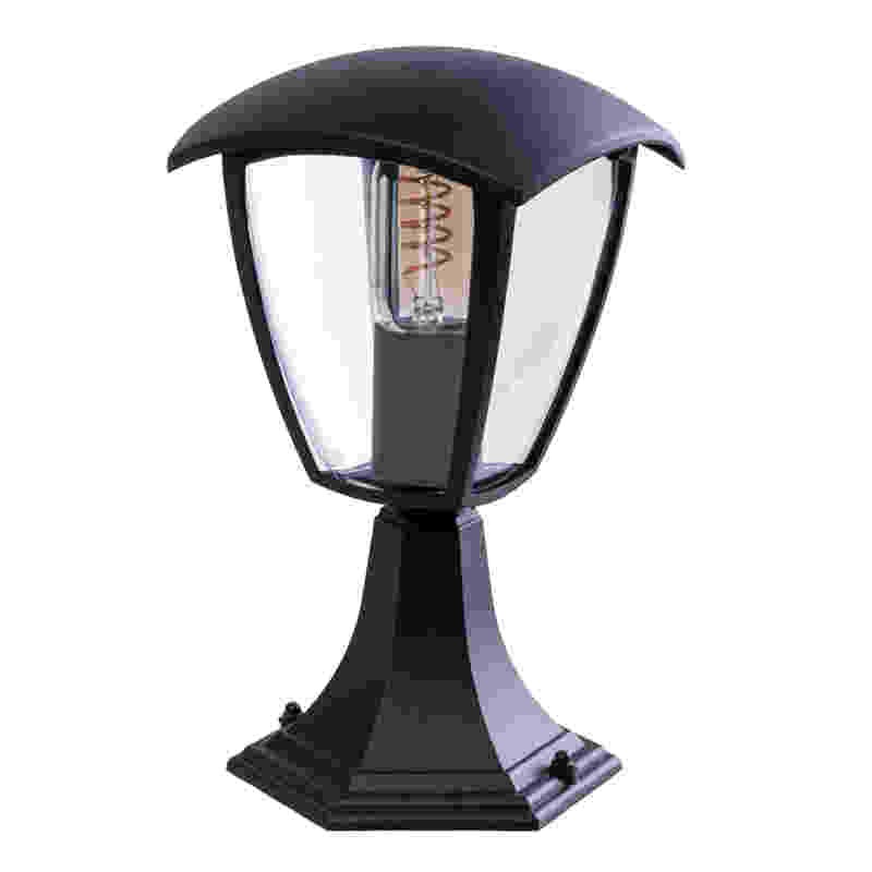 Slupki-ogrodowe - słupek ogrodowy latarnia czarna fox black e27 29cm eko-light firmy EKO-LIGHT 
