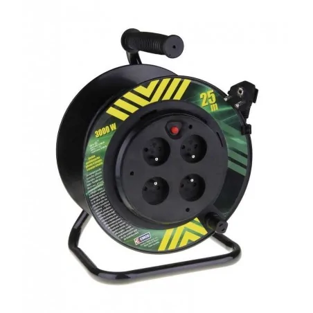 Przedluzacze-bebnowe - przedłużacz zwijany - 4 gniazda, 3x1,5, 25m nieruchomy śr. emos - 1908042510 