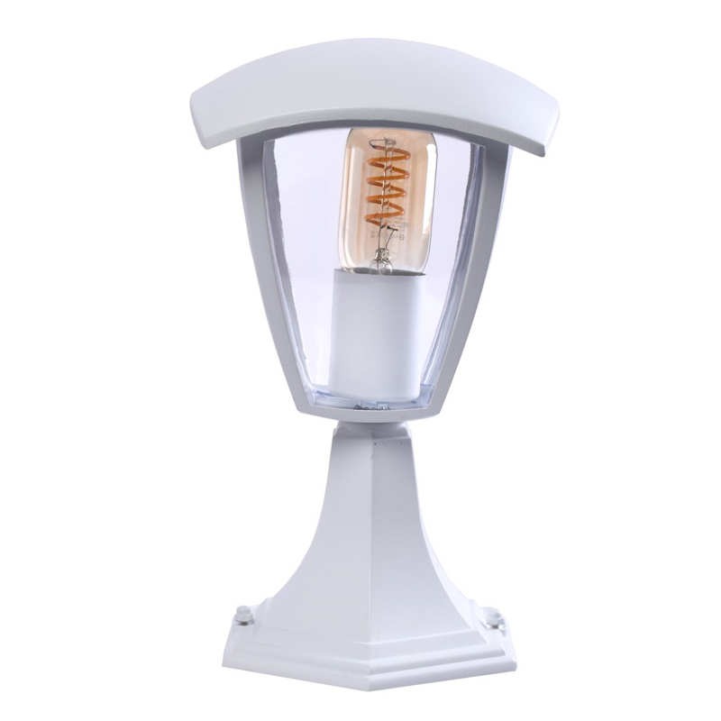 Slupki-ogrodowe - słupek ogrodowy biała latarenka fox white e27 29cm eko-light firmy EKO-LIGHT 