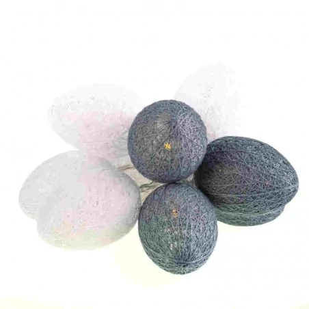 Swiecace-kule-i-girlandy - girlanda wielkanocna led biało-szare jajka bawełniane eko-light 