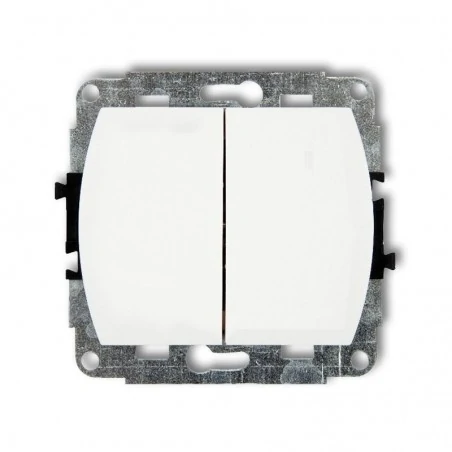 Wylaczniki-podwojne - włącznik świecznikowy podświetlany biały wp-2 trend karlik 