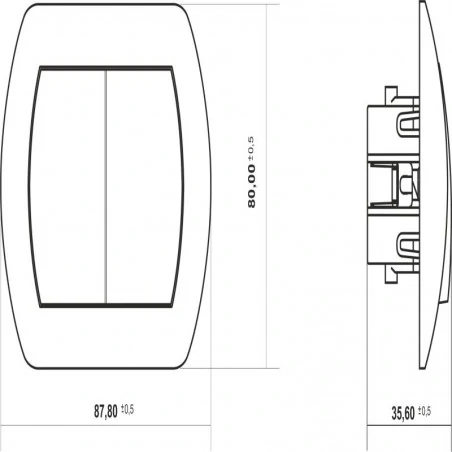 Wylaczniki-podwojne - włącznik świecznikowy biały wp-2 trend karlik 