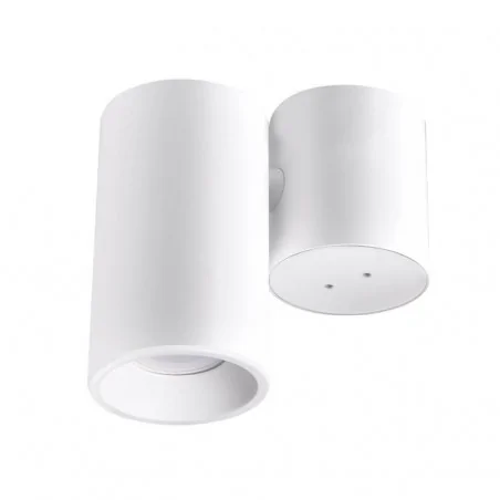 Kinkiety-do-salonu - oprawa sufitowa pojedyncza biała regulowana gu10 hobro polux 