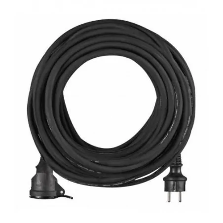 Przedluzacze-elektryczne - przedłużacz 1 gniazdo 25m 3× 2,5mm guma / neopren emos - 1901012504 
