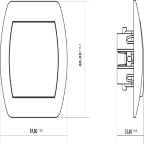  WP-3L Biały włącznik na schody z podświetleniem TREND KARLIK 