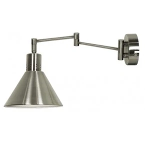 Kinkiety-do-salonu - satynowy kinkiet na wysięgniku 1x40w e14 copenhagen 21-41753 candellux 