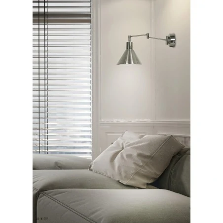 Kinkiety-do-salonu - satynowy kinkiet na wysięgniku 1x40w e14 copenhagen 21-41753 candellux 