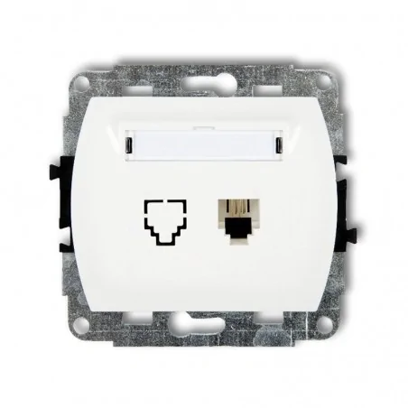 Gniazda-telefoniczne - gt-1 gniazdo telefoniczne pojedyncze 1xrj11 kat.3 trend karlik 