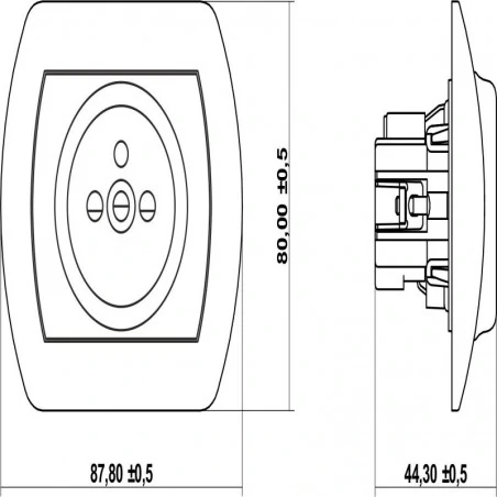 Gniazda-elektryczne - czerwone gniazdo data z kluczem i uziemieniem gzk trend karlik 
