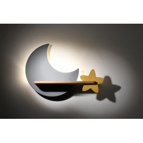 Oswietlenie-do-pokoju-dzieciecego - lampka nad łóżko do pokoju niemowlaka księżyc gwiazdy moon 21-75574 candellux 