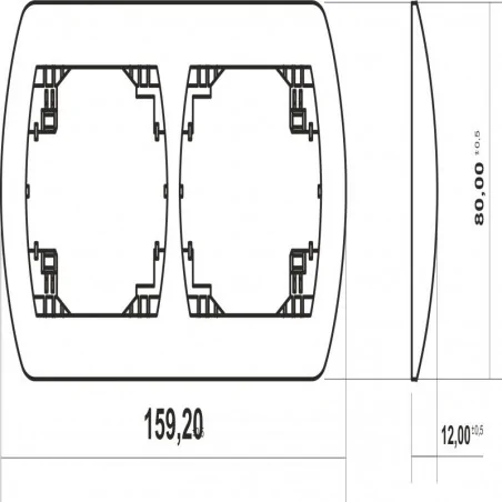 Ramki-instalacyjne - rh-2 ramka pozioma podwójna trend karlik 