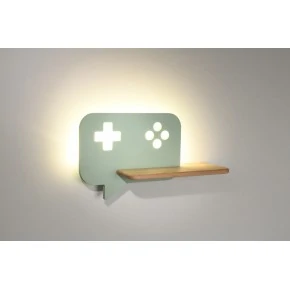 Oswietlenie-do-pokoju-dzieciecego - kinkiet w kształcie konsoli w miętowym kolorze 5w led iq kids console 21-75680 candellux 