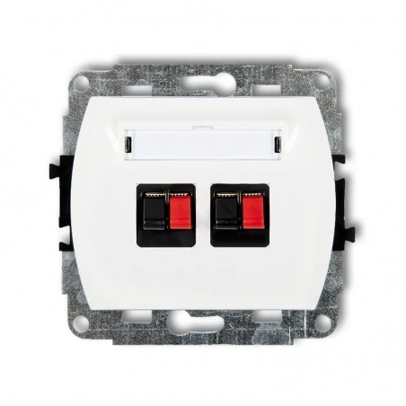 Gniazda-glosnikowe - gniazdo głośnikowe podwójne gg-2 2x trend karlik 