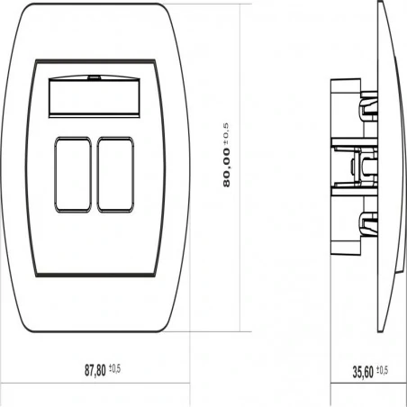 Gniazda-glosnikowe - gniazdo głośnikowe podwójne gg-2 2x trend karlik 