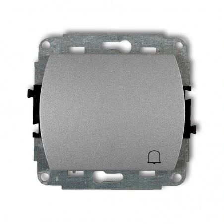Wlaczniki-i-przyciski-dzwonkowe - 7wp-4l przycisk do dzwonka z podświetleniem trend karlik szary metalik 