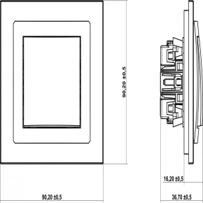 Wylaczniki-jednobiegunowe - dwp-4.1 włącznik jednoklawiszowy zwierny jednobiegunowy deco karlik biały 