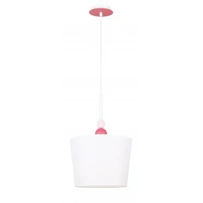 Lampy-sufitowe - delikatna lampa sufitowa w odcieniu różowo białym 1x60w e27 bebe 31-72764 candellux 