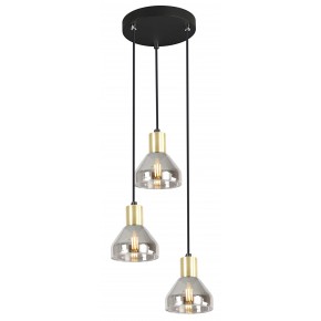 Lampy-sufitowe - lampa wisząca w nowoczesnej formie czarno-złota 3x40w e14 gregory 33-78995 candellux 