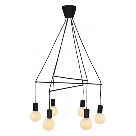 Lampy-sufitowe - lampa wisząca w stylu industrialnym ośmioramienna 6x40w e27 alto 36-70937 candellux 