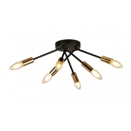 Lampy-sufitowe - lampa sufitowa sześcioramienna bez kloszy  loft 6x40w e14 tiara 36-79718 candellux 