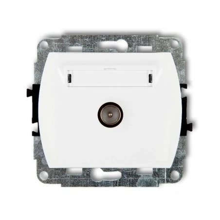 Gniazda-antenowe - gtv-1 gniazdo antenowe telewizyjne trend karlik białe 