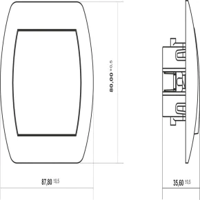  WP-5 Włącznik światła zwierny biały TREND KARLIK 