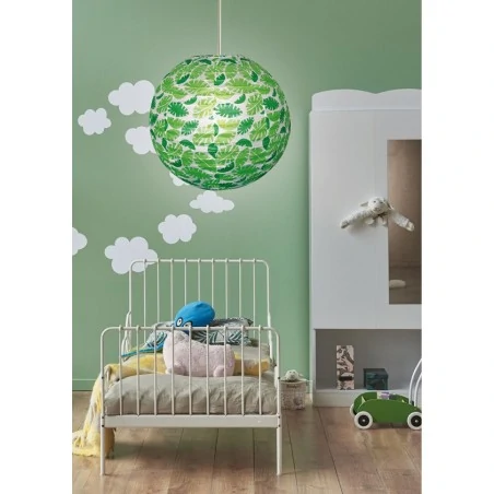 Lampy-sufitowe - papierowa kula w zielone listki kokon 70-94011 candellux 